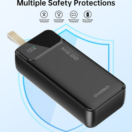 CHOETECH B730 30000mAh Power Bank PD22.5W with Digital Display 3