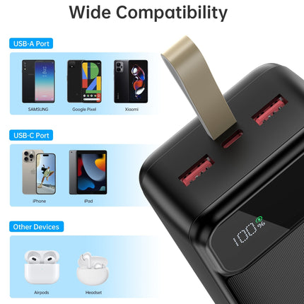 CHOETECH B730 30000mAh Power Bank PD22.5W with Digital Display 4