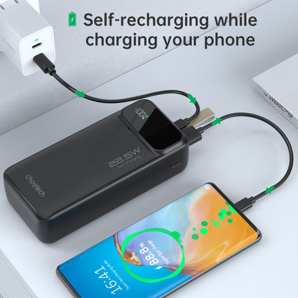 CHOETECH B730 30000mAh Power Bank PD22.5W with Digital Display 7