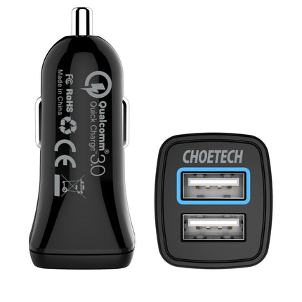 CHOETECH C0051 Quick Charge 3.0 Tech 30W Car Charger 4