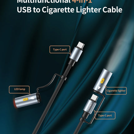 CHOETECH CC1001 Smart PD60W 4-in-1 USB C to C cable 1.2M 3