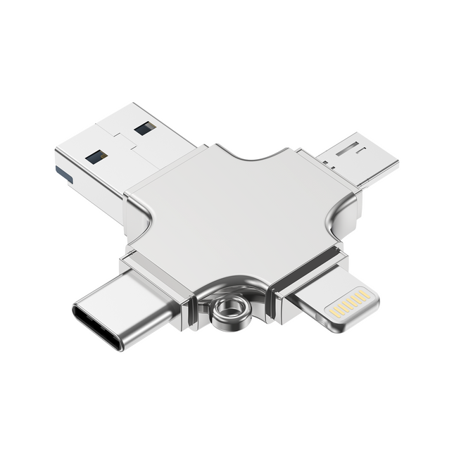 Choetech CR-002-SL EasyGO A+C+Micro+lighting four in one card reader 2