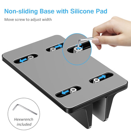 CHOETECH H038-BK Desktop Aluminum Stand With Adjustable Dock Size for Laptops and Tablets 3