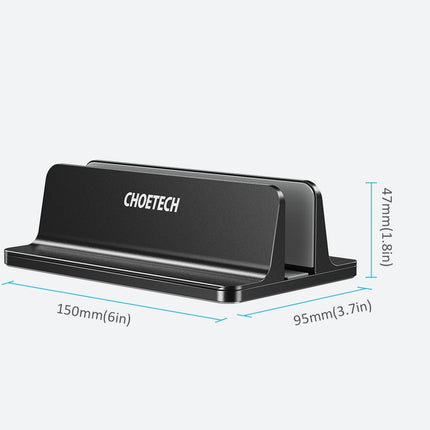 CHOETECH H038-BK Desktop Aluminum Stand With Adjustable Dock Size for Laptops and Tablets 5