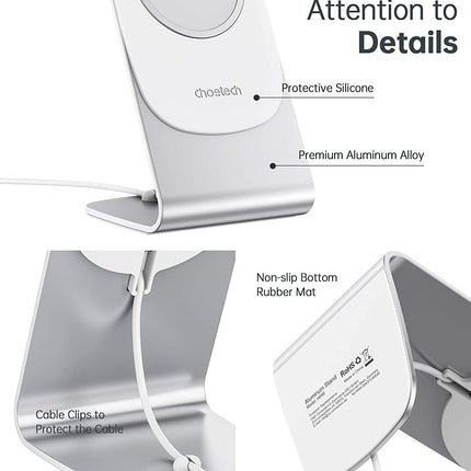 Choetech H046 Phone Stand For MagSafe Charger Aluminum (Stand Only) 7