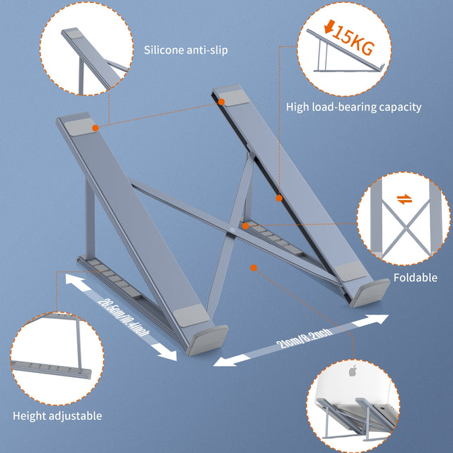 CHOETECH H055-GY Aluminum Foldable Laptop Stand 2