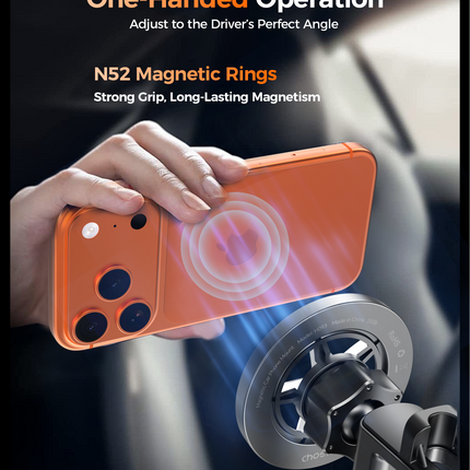 Choetech H093-BK Magnetic Car Phone Mount 4