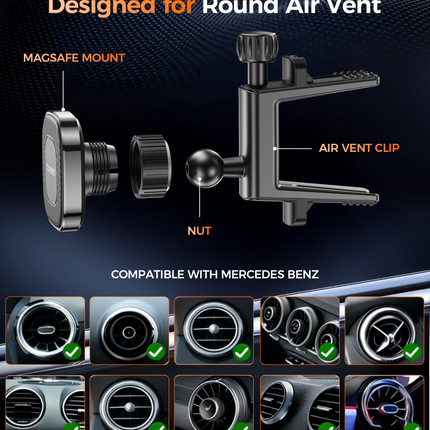 Choetech H095 Magnetic Car Air Vent Phone Holder 360-degree Rotation 4