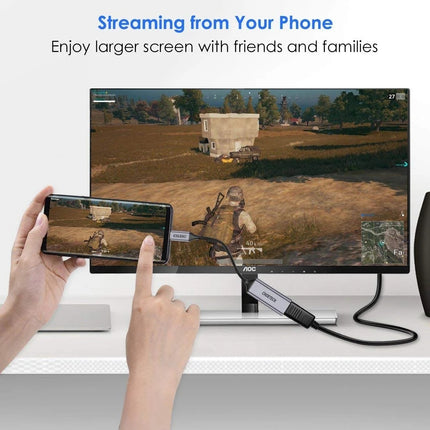 CHOETECH HUB-H21 USB-C to HDMI 4k 60Hz Braided Video Cable Cord Adapter 2