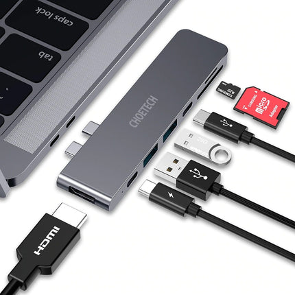 CHOETECH HUB-M14 USB-C  7 in 1 Expand Docking Station Hub for MacBook Pro 6