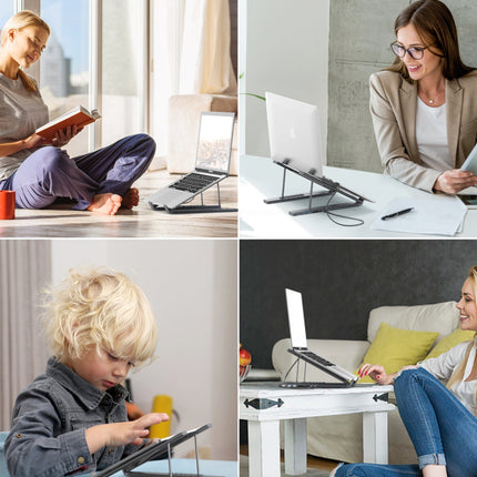 CHOETECH HUB-M48 7-in-1 Hub + Foldable Laptop stand USB-C to HDMI 4K/USB-A/TF&SD/USB-C with PD Charging 6