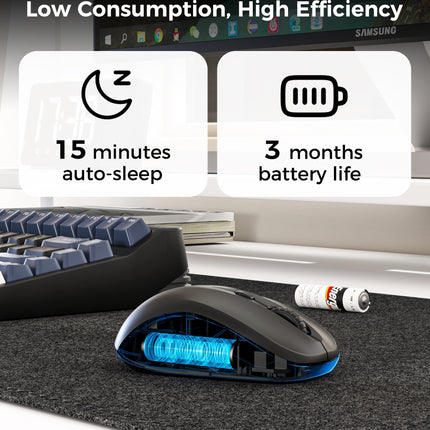 Choetech KB-002-BK 3-Level Adjustable 1600 DPI Wireless Mouse (Black) 5