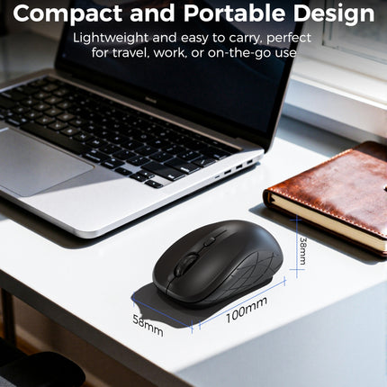 Choetech KB-002-BK 3-Level Adjustable 1600 DPI Wireless Mouse (Black) 6