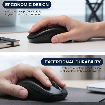 Choetech KB-002-BK 3-Level Adjustable 1600 DPI Wireless Mouse (Black) 8