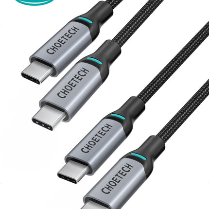 CHOETECH MIX00073 (XCC-1002 x2) 100W USB-C Braided Fast Charging Cable 1.8M 2 Pack 2