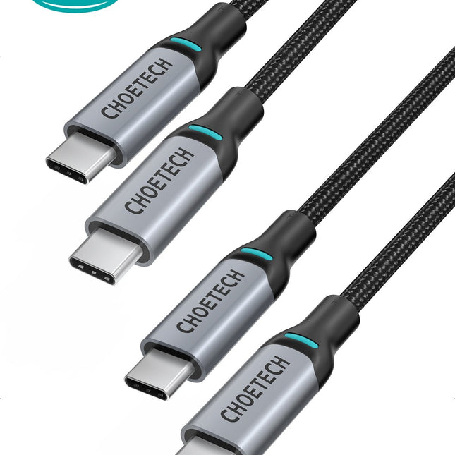 CHOETECH MIX00073 (XCC-1002 x2) 100W USB-C Braided Fast Charging Cable 1.8M 2 Pack 2