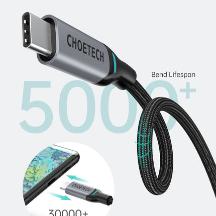 CHOETECH MIX00073 (XCC-1002 x2) 100W USB-C Braided Fast Charging Cable 1.8M 2 Pack 6