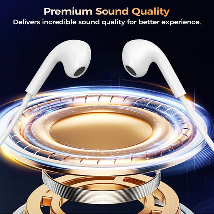 Choetech OC-A016 3.5mm lateral in ear Stereo sound Wired Headphones White 5