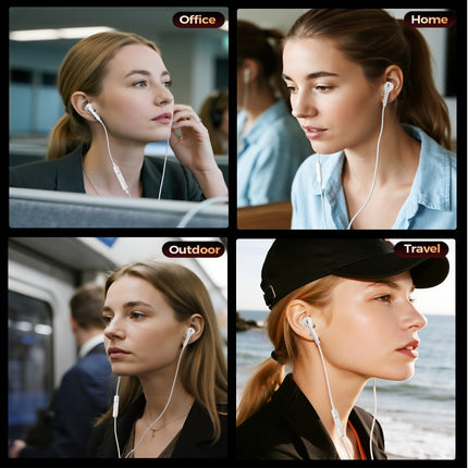 Choetech OC-A016 3.5mm lateral in ear Stereo sound Wired Headphones White 6