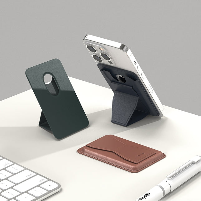 CHOETECH PC0003-DBW Magnetic Card Holder for iPhone 12/13/14 (Brown) 2
