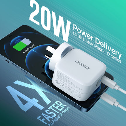 CHOETECH PD5002 QC3.0 18W + PD 20W Fast Charger 7