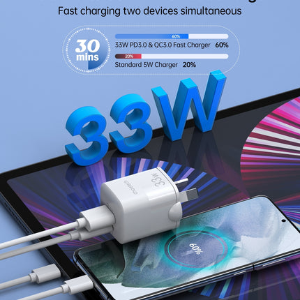 CHOETECH PD5006 33W Dual Port Wall Charger 7