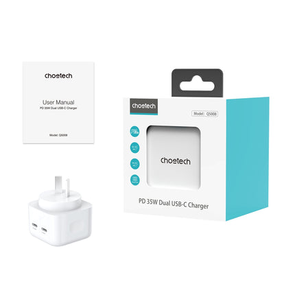 CHOETECH Q5008 PD 35W Dual USB-C Charger 6