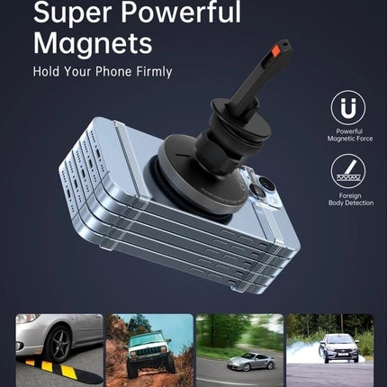 CHOETECH T204-F 15W Magnetic Car Charger Holder with LED Light (Aluminium alloy housing) 7