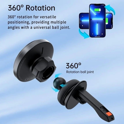 CHOETECH T205-F 15W Magnetic Car Charger Holder with LED Light (PC housing) 4