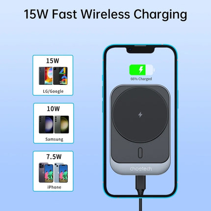 CHOETECH T206-F 15W Magnetic Car Charger Holder 4