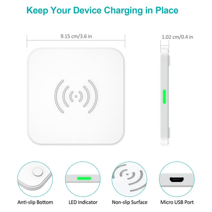 CHOETECH T511-S 10W/7.5W Fast Wireless Charger Pad (White) 3