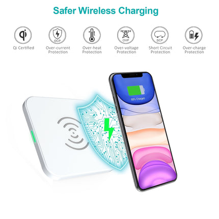 CHOETECH T511-S 10W/7.5W Fast Wireless Charger Pad (White) 5