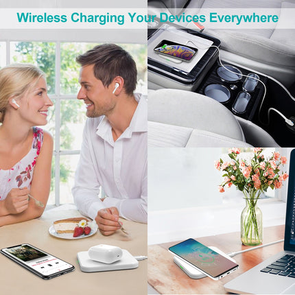 CHOETECH T511-S 10W/7.5W Fast Wireless Charger Pad (White) 8