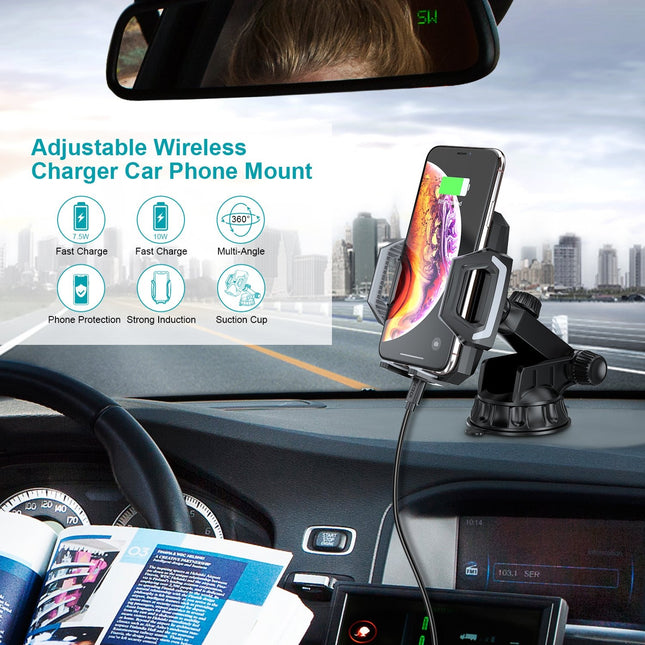 Choetech T521-S Fast Qi Wireless Car Charging Dock 2
