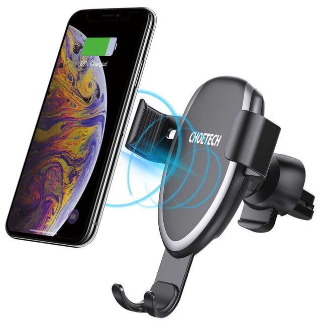 CHOETECH T536-S Fast Wireless Charging Car Mount Phone Holder 2