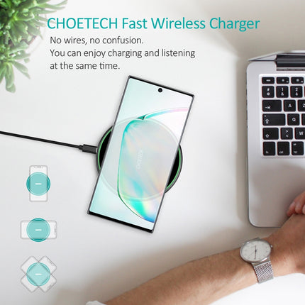 CHOETECH T559-F 15W Wireless Charging Pad with AC Adapter 7