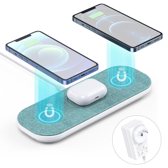 CHOETECH T569-S Magleap 3-in-1 Magnetic Wireless Charging pad with AC Adapter 2