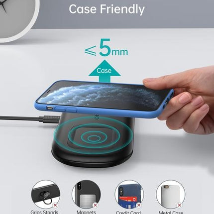 Choetech T570-S 2-in-1 Wireless Charger, 10W Max Wireless Charging Pad with Adapter for Galaxy Watch 6