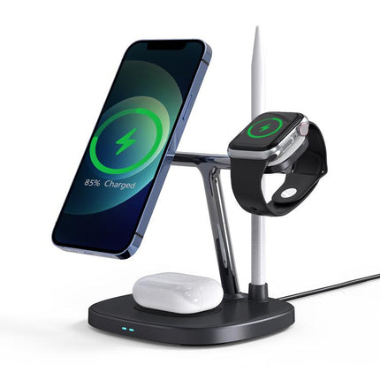 CHOETECH T583-F 4-in-1 Magentic Wireless Charging Station for iPhone/Apple Watch/Headphones/Pencil 3