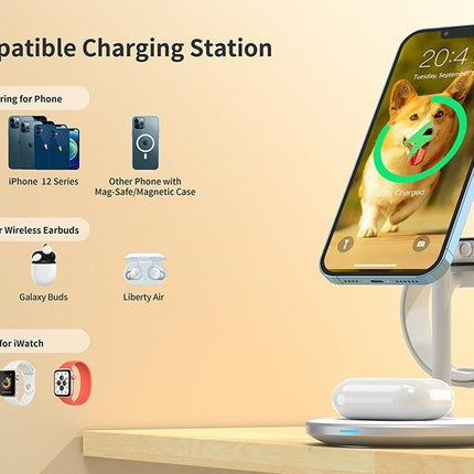 CHOETECH T585-F 3-in-1 Wireless Charging Station Dock 6
