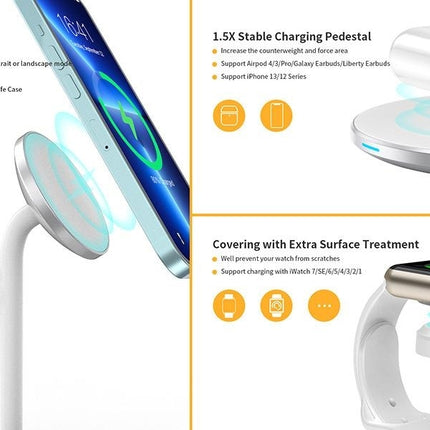 CHOETECH T585-F 3-in-1 Wireless Charging Station Dock 7