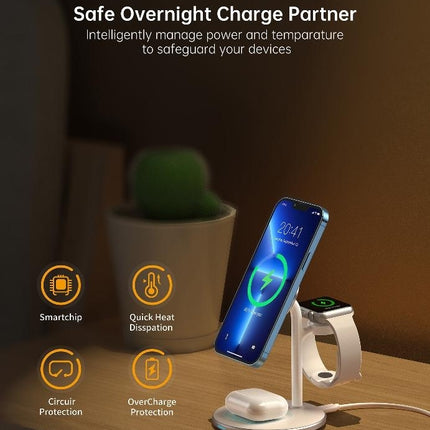 CHOETECH T585-F 3-in-1 Wireless Charging Station Dock 8
