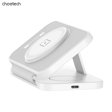CHOETECH T616-F-WH 3in1 Magnetic Foldable Wireless Charger White 2