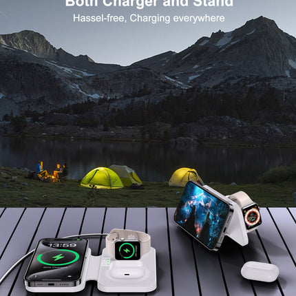 CHOETECH T616-F-WH 3in1 Magnetic Foldable Wireless Charger White 8