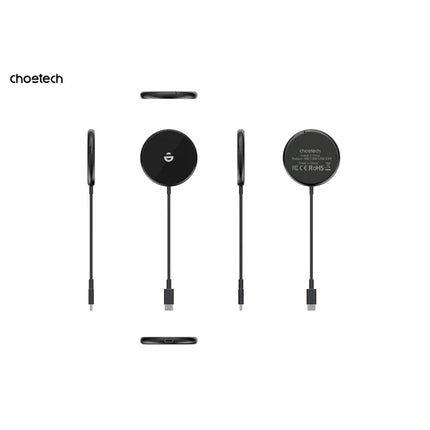 CHOETECH T697-F 15W/7.5W/5W magnetic charger for iPhone, Air Pods and more 1.5M Black 2