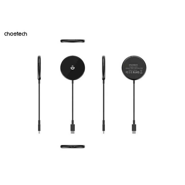 CHOETECH T697-F 15W/7.5W/5W magnetic charger for iPhone, Air Pods and more 1.5M Black 2