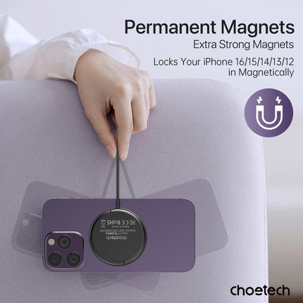 CHOETECH T697-F 15W/7.5W/5W magnetic charger for iPhone, Air Pods and more 1.5M Black 3