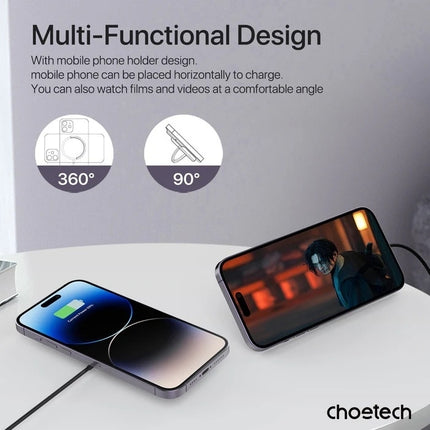 CHOETECH T697-F 15W/7.5W/5W magnetic charger for iPhone, Air Pods and more 1.5M Black 8