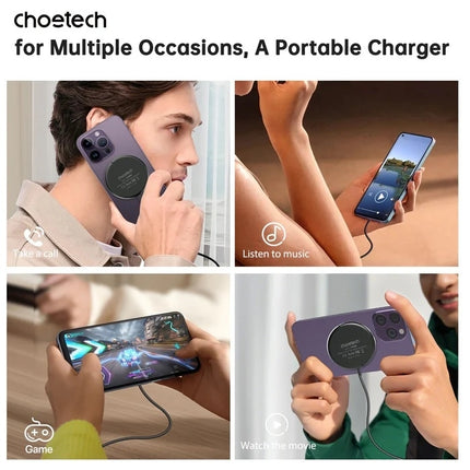 CHOETECH T697-F 15W/7.5W/5W magnetic charger for iPhone, Air Pods and more 1.5M Black 10