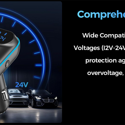 Choetech TC0050 PD36W Bluetooth FM Car Transmitter Charger 5